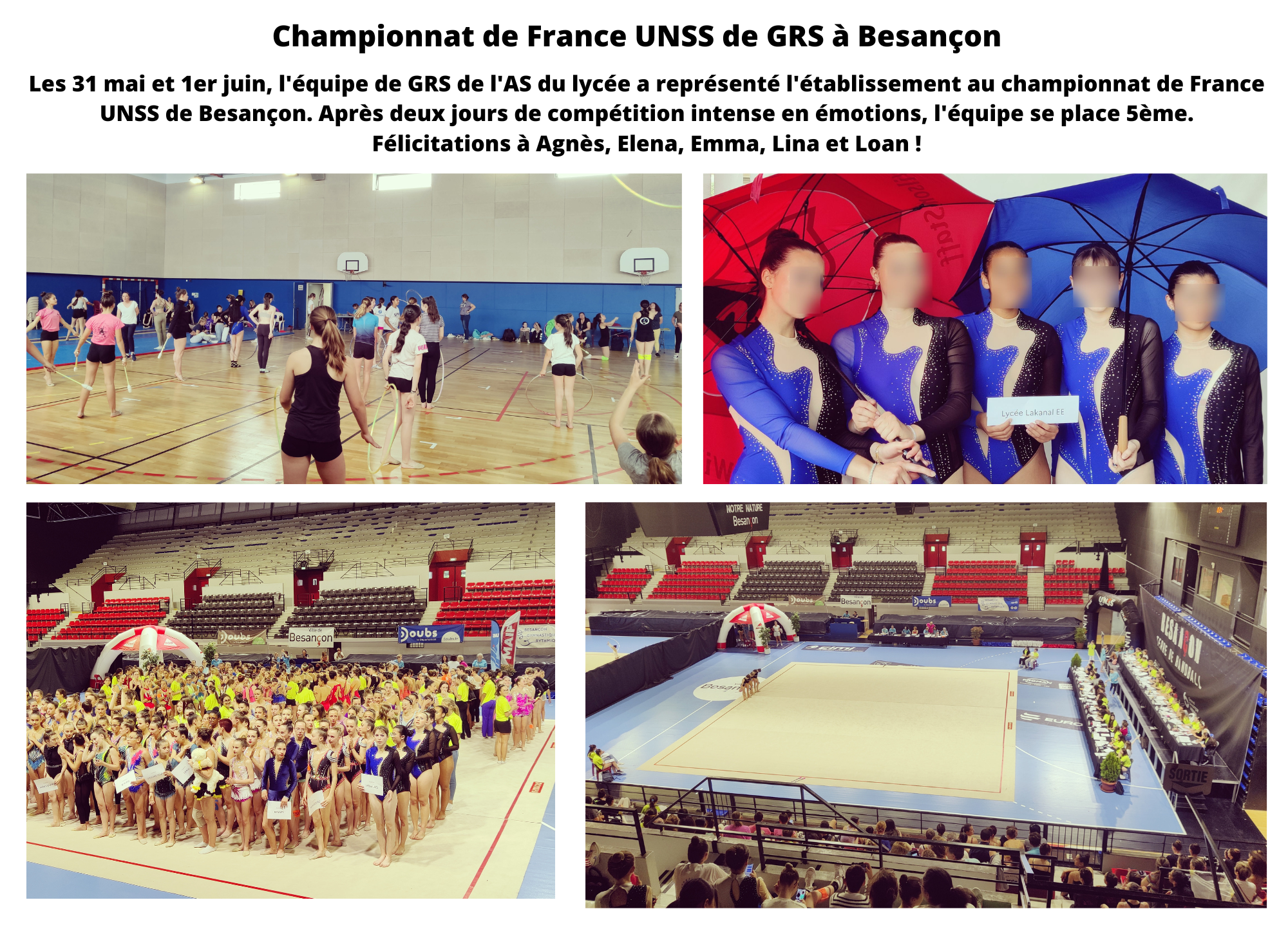 Championnat de France UNSS de GRS Besanon 1