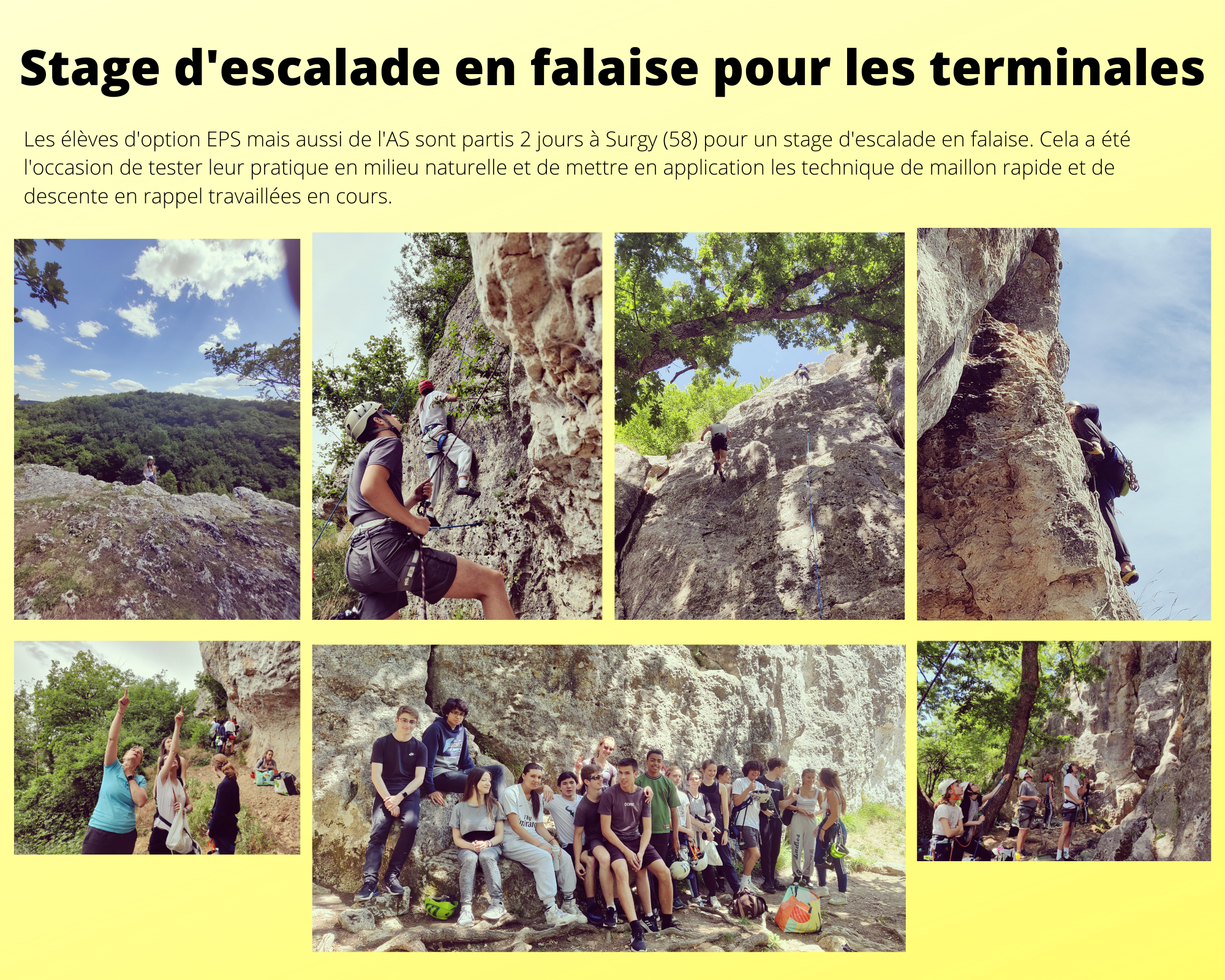 Stage descalade 2022