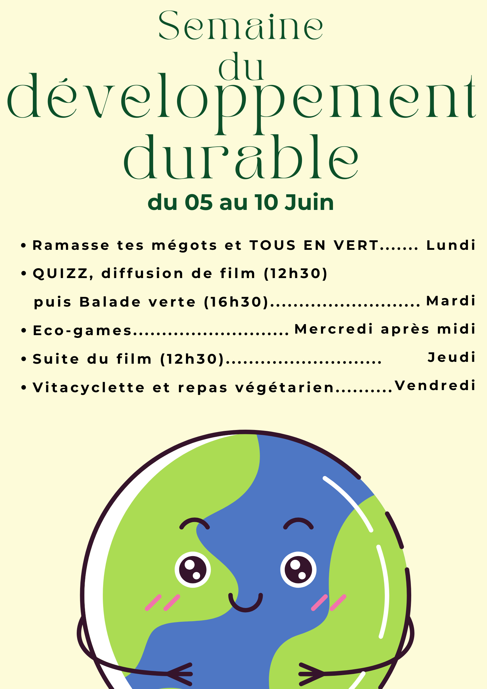 Affiche semaine du dveloppement durable 2023