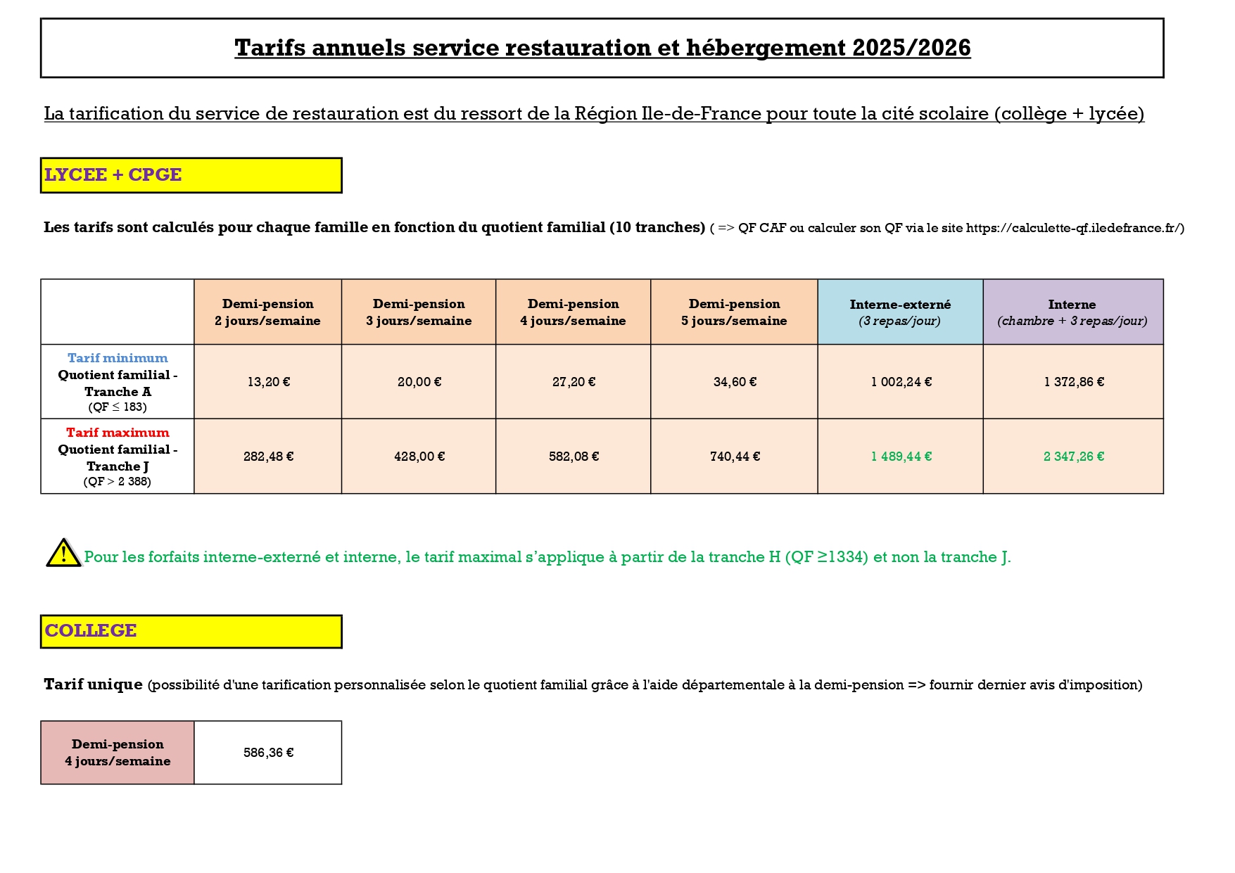 tarifs annuels restauration et hebergement 2025 2026 page 0001