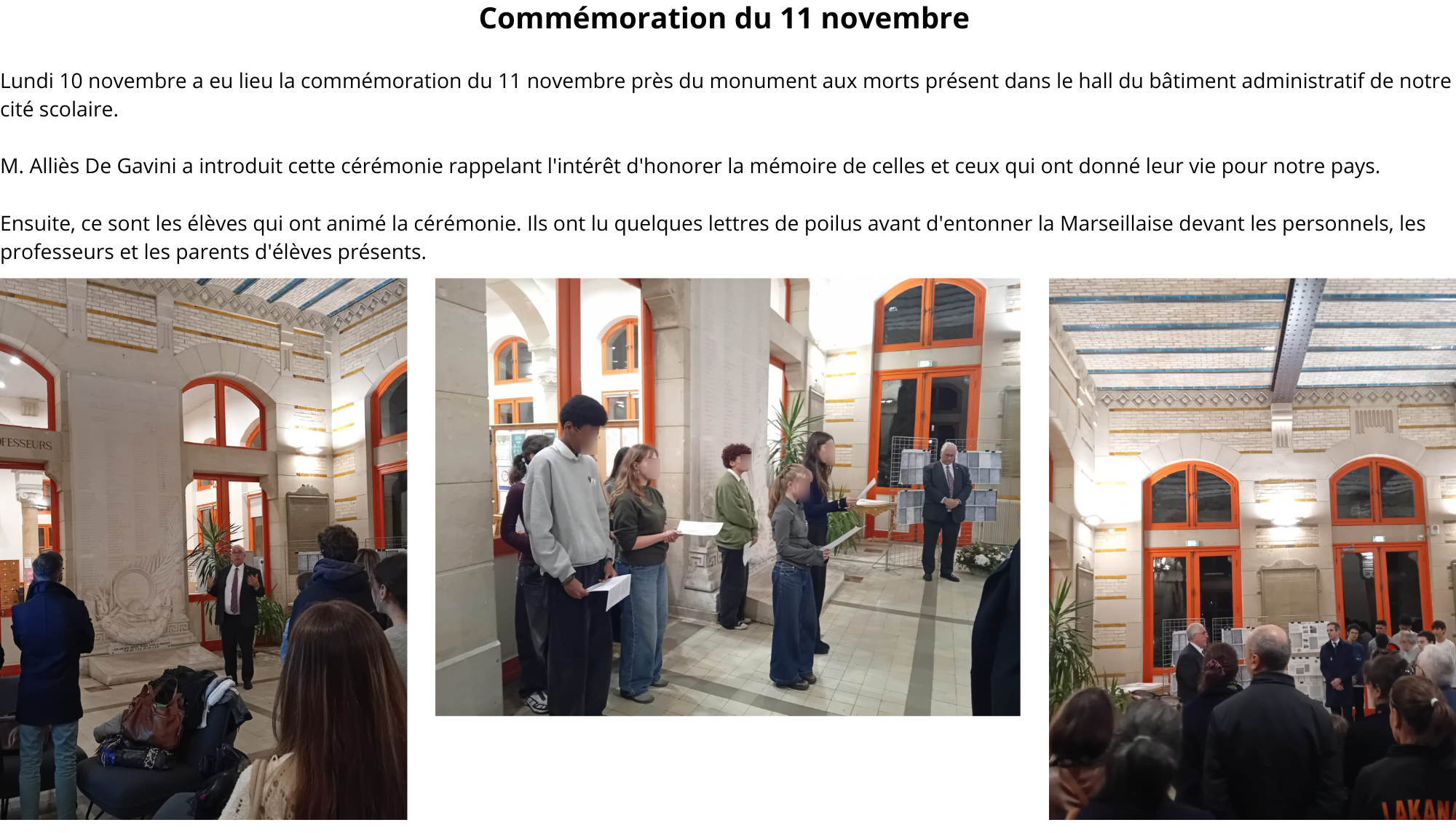 commemoration du 11 novembre 2025