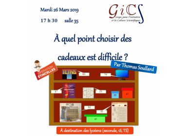 Atelier GICS (Groupe pour l&#039;Initiative et la Culture Scientifique)